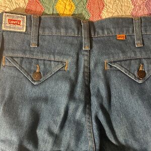 RARE Vintage Levi’s 70s 29x31 High Waist Wide Leg Orange Tab Jeans